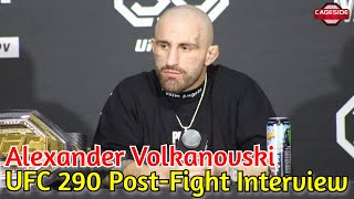 Alexander Volkanovski Breaks Down Victory Over Yair Rodriguez Talks 155 Move or Topuria  UFC 290 [upl. by Brook3]