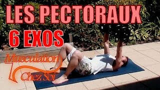 6 exercices pectoraux avec haltères et barre [upl. by Yeznil456]