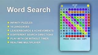 Word Search Puzzle A Free Infinity Crossword Game [upl. by Aramois793]