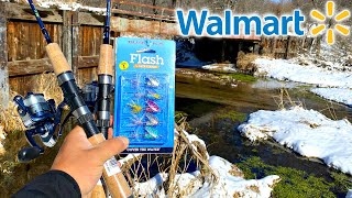 20 Walmart Creek Fishing 1v1 CHALLENGE Watch til the End [upl. by Suhcnip]