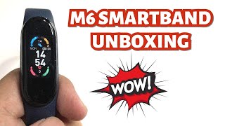 M6 SMARTBAND UNBOXING amp INITIAL REVIEW  CLONE  ENGLISH [upl. by Thury]