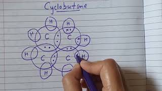 Trick to draw electron dot structure for cyclobutane [upl. by Ttegirb]