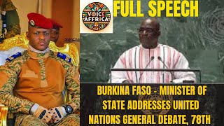 Burkina Faso Minister SHOCKS United Nations 78th General Assembly Address [upl. by Sesiom201]