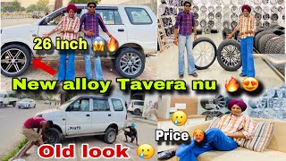 Tavera nu new alloy wheel 26 Inch😍😱 bhut muskil fitt aaye pehli vaar wheel pvaaye 🥲 [upl. by Bartram]