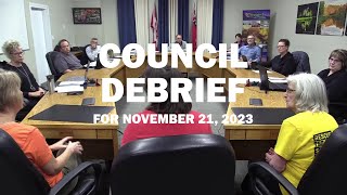 Council Debrief  November 21 2023 [upl. by Orhtej]