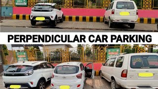 Car parking for beginners  Perpendicular parking full tutorial [upl. by Alyar]