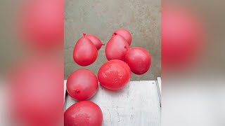 Dropping Water Balloons amp Breaking Colorful Glass Bottles ASMR [upl. by Bunder]