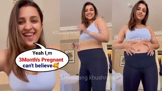 Parineeti Chopra Flaunting Her 3months Pregnant Baby Bump Parineeti Chopra Raghav Chadha [upl. by Ahsim]