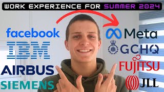 Best work experience for summer 2024  Meta Airbus GCHQ IBM [upl. by Demetris991]