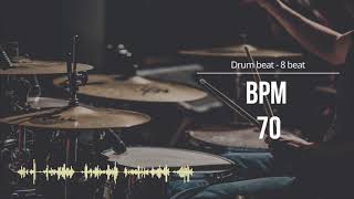 70 BPM 드럼비트 Simple Straight Beat 70 BPM [upl. by Eecrad]