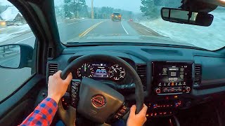 2023 Nissan Frontier Pro4X  POV Dusk Drive Binaural Audio [upl. by Kancler]