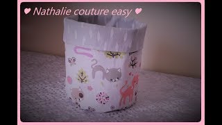 Tuto pour confectionner ce petit panier rond [upl. by Ravert199]