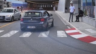 BMW M135i  Burnout POWERSLIDE amp Revs [upl. by Nosneb]