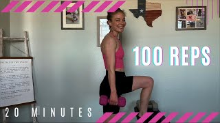 Full Body 20 Minute Workout  100 Reps Per Move [upl. by Arst]