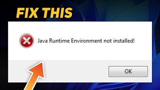 FIX  Java Runtime Environment not found on Windows  JRE NOT FOUND Error ✅ [upl. by Moses]