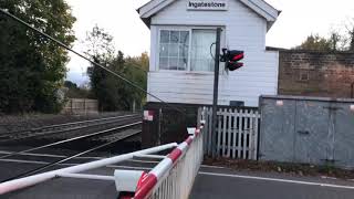 New LEDS Ingatestone Station Level Crossing Essex Saturday 27102018 [upl. by Valerian87]