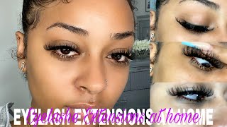 DIY LASH EXTENSIONS AT HOME  BEGINNER FRIENDLY  Assalaxx [upl. by Irovi]