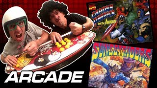 Arcade dos Irmãos Piologo  Captain America and the Avengers e Sunset Riders [upl. by Atsirk]