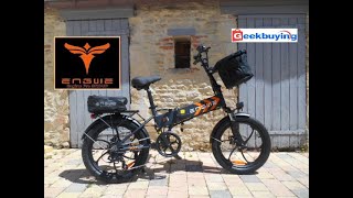 VELO ELECTRIQUE PLIABLE 639€  démonstration et utilisation campingcar fourgon van [upl. by Torrin]