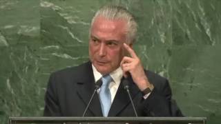 COMPLETO Discurso de Temer na abertura da ONU [upl. by Mychal]