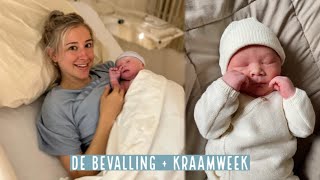 WELKOM LIEVE JOAS 🩵👶🏼 DE BEVALLING  KRAAMWEEK  Carlijn Bras [upl. by Nosnirb5]