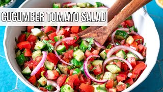 Cucumber Tomato Salad Mediterranean Salad  Easy Salad Recipe [upl. by Llenroc]