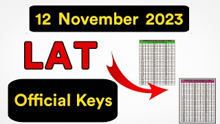 Law Admission Test LAT Official Keys 12 November 2023 latkeys [upl. by Cherida]