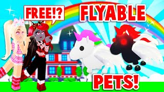 Free Ridable Flyable Pet in ADOPT ME  HOW TO GET FREE Pet  Roblox [upl. by Ynnavoeg904]