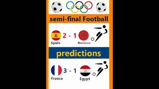 Paris 2024 Olympic Football SemiFinal Predictions shortsvideo [upl. by Giglio]