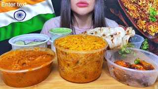 INDIAN FOOD  MUKBANG ASMR EATING  CHICKEN BIRYANI CHICKEN TIKKA MASALA asmr mukbang indianfood [upl. by Harty]