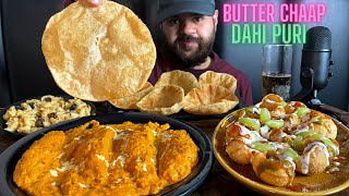 BUTTER CHAAP I DAHI PURI I LUCCIPURI I MACRONI I INDIAN FOOD MUKBANG I ASMR EATING SHOW I ASMR SHOW [upl. by Dougal]