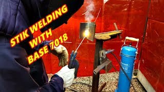 Stick Welding Techniques With Base Electrodes 7018  Vertical Uphill  Spawanie Elektroda Zasadowa [upl. by Lian]