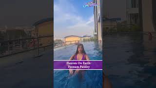 Poonam Pandey Gives A Glimpse Of Heaven On Earth With Flashy Swimming Pool reels  poonampandey [upl. by Lenaj]