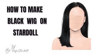 How to make Black wig on stardoll  stardoll wig Design  Stardoll [upl. by Elledoj]