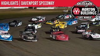 World of Outlaws Morton Building Late Models at Davenport Speedway August 26 2021  HIGHLIGHTS [upl. by Evania]