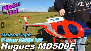 Maiden Flight  Hugues MD500E Size 600  TRex 550E V2  OCM Le 05102024 [upl. by Corissa]