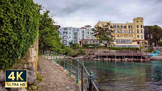 Opatija Croatia 🇭🇷 4K Lungomare Walking Tour to Volosko 2023 [upl. by Avirt]