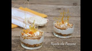 Tiramisù alla panna con gallette di riso  Dessert flash  Ricette che Passione [upl. by Ahsiea962]