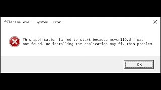 How to fix MSVCP110dll MSVCR110dll VCOMP110DLL error Windows 10 Flatout 4 Faster fix [upl. by Vories]