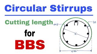 Cutting length of Circular Stirrups  theoretical vs rough formula  Engineering tactics [upl. by Fredric]