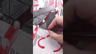 Chromatophores technique Drawing white ink over black ink [upl. by Ayian810]