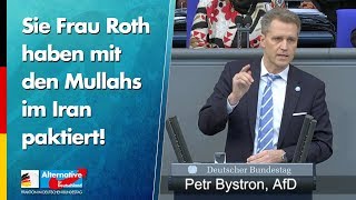 Sie Frau Roth haben mit den Mullahs im Iran paktiert  Petr Bystron  AfDFraktion im Bundestag [upl. by Samau]