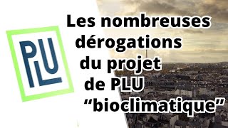 Les nombreuses dérogations du projet de PLU “bioclimatique” [upl. by Lorelle]