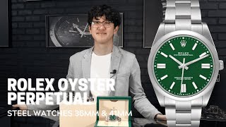 Rolex Oyster Perpetual Steel Watches  36mm and 41mm  SwissWatchExpo [upl. by Li682]