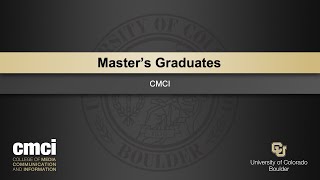 CMCI Faculty Present the 2021 Masters Graduates [upl. by Nyltiac204]