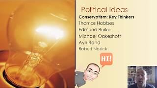 Political Ideas Conservatism Key thinkers [upl. by Denna]