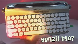 Yunzii B307 Typewriter Keyboard Unboxing amp Review  Vintage Vibes in Every Key [upl. by Anirret]