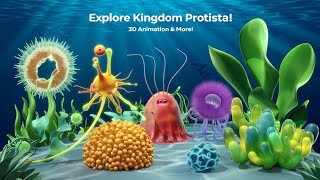 Kingdom Protista in 3D Chrysophytes Euglenoids Slime Moulds amp Protozoans Explained [upl. by Akinam]