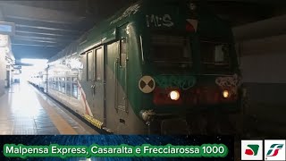 🚉 Malpensa Express Jazz Trenord regionale per Bergamo  Casaralta e Frecciarossa 1000 [upl. by Bannon]