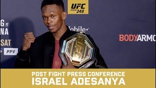 ISRAEL ADESANYA POST FIGHT PRESS CONFERENCE UFC 248 [upl. by Sherrill573]